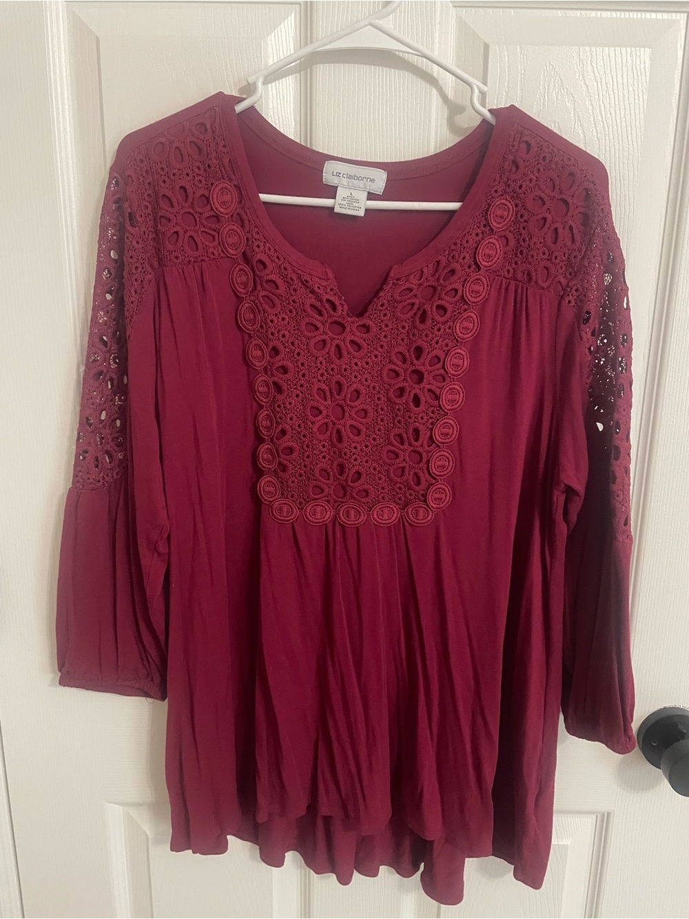 Liz Claiborne Deep Burgundy blouse